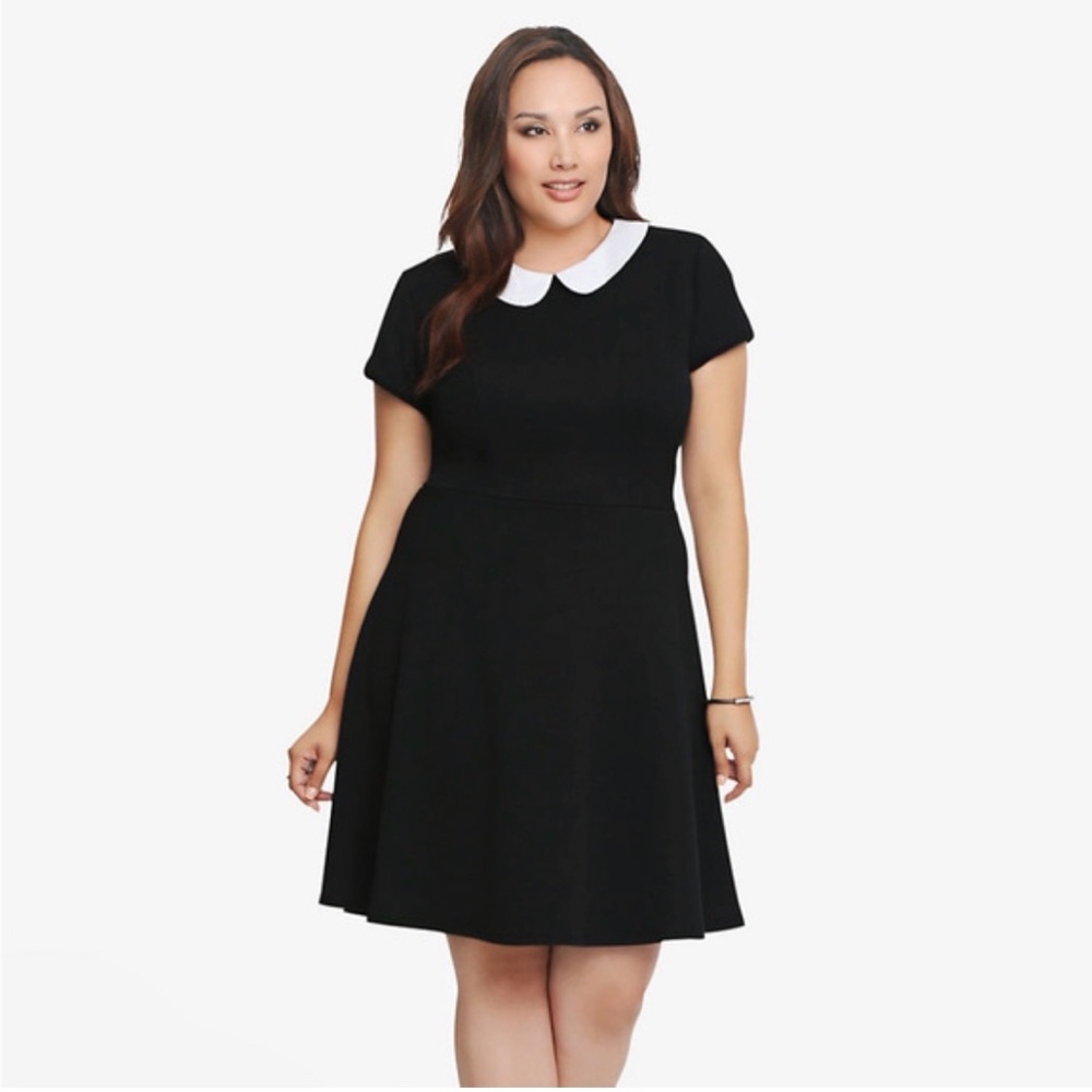 Torrid Peter Pan collar, fit and flare dress